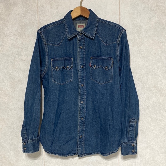 Western denim Levi Red Tab small snap closure shirt regular fit - Picture 1 of 12